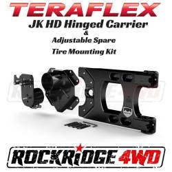 TeraFlex - TeraFlex Jeep Wrangler JK HD Hinged Carrier and Adjustable Spare Tire Mounting Kit - 4838150