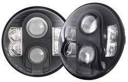 PRO COMP - Pro Comp Explorer Lighting 7 Inch Round LED Headlamp Replacement - Pair (Clear) | NEW PRODUCTION - 76402P