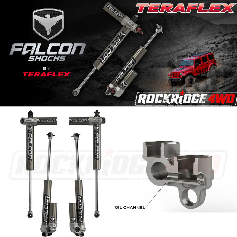 Teraflex JK 4-Door Falcon Series 3.1 Piggyback 3-4.5 Lift Front & Rear  Shock Absorber Kit - 03-01-31-400-253