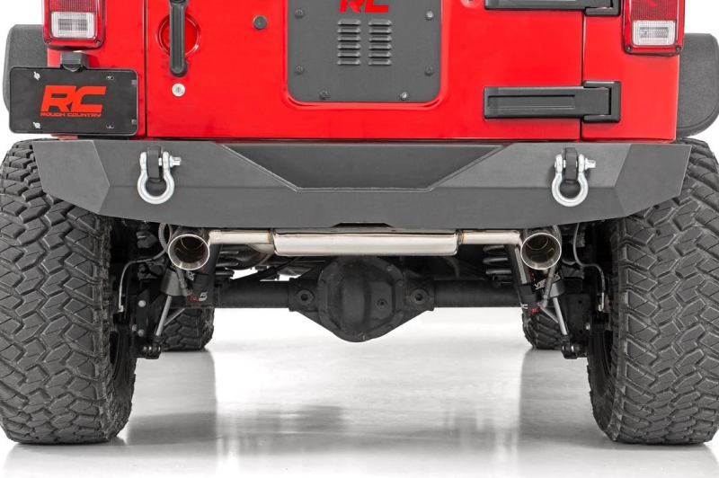 rough country jeep dual outlet performance exhaust (07-18 jk wrangler)