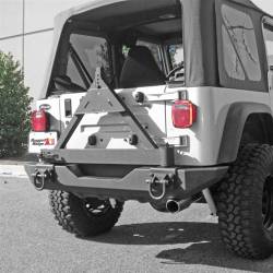 Rugged Ridge - Tire Carrier Add On For XHD Rear Bumper Jeep CJ5 1976-1983, CJ7 1976-1986, CJ8 1981-1986 Wrangler (YJ) 1987-1995, (TJ) 1997-2006    -11546.42