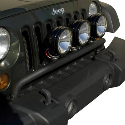 Rugged Ridge - LIGHT BAR BUMPER MOUNTED | TEXTURED BLACK | RUGGED RIDGE | 2007-2018 JEEP WRANGLER JK