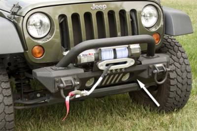 Rugged Ridge - XHD Aluminum Front Bumper, Winch, Rugged Ridge, Jeep Wrangler (JK) 2007-2018 (For use with Aluminum accessories only)
