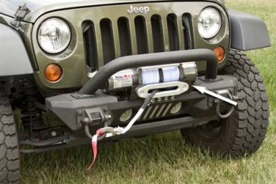 Rugged Ridge - XHD Aluminum Front Bumper Winch Plate, Rugged Ridge, Jeep Wrangler (JK) 2007-2018