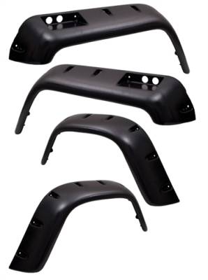 Rugged Ridge - ALL TERRAIN 6" FENDER FLARE KIT, FOUR PIECE, RUGGED RIDGE, JEEP CJ7 76-86, CJ8 81-86  -11633.10