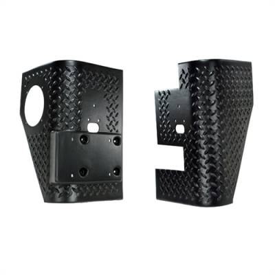 Rugged Ridge - Body Armor Rear Tall Corner Pair, 97-06 TJ Wrangler Except Unlimited (Can Be Used With Bushwacker Brand Rear Flares)   -11650.02