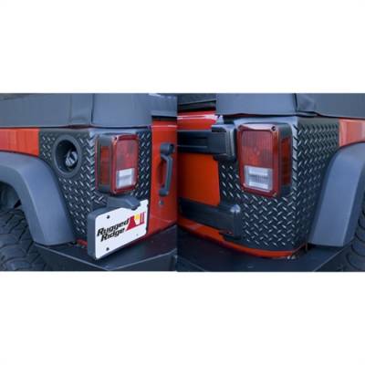 Rugged Ridge - Body Armor Corner Guards, Black, Rugged Ridge, Jeep Wrangler JK 07-18 4-Door, Pair   -11651.01