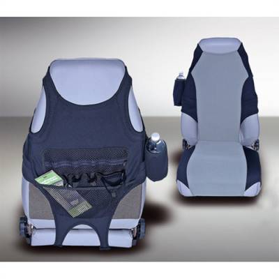 Rugged Ridge - Seat Protector, Black/Gray Neoprene All Jeep 76-06 CJ YJ TJ LJ Wranglers   -13235.19