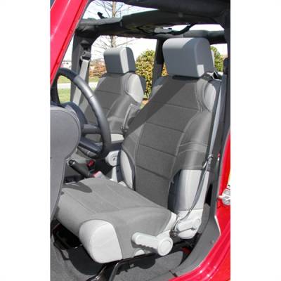 Rugged Ridge - Seat Vest Neoprene Front Pair Gray 07-Up JK Wrangler With Airbag. Will Also Work Without Airbag   -13235.32