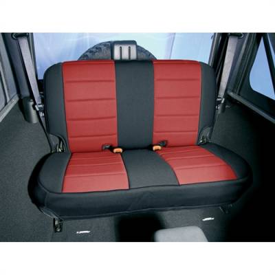 Rugged Ridge - Neoprene Seat Cover, Rugged Ridge, Rear, Red, 03-06 TJ Wrangler   -13263.53