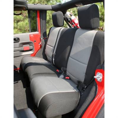 Rugged Ridge - Seat Cover Rear 2-Door Jeep Wrangler JK 07-15 Black / Gray   -13265.09