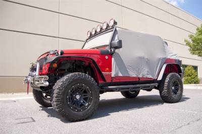 Rugged Ridge - Water Resistant Vinyl Cab Cover, Gray Vinyl, Rugged Ridge, Jeep Wrangler JK 07-15 2 Door    -13317.09