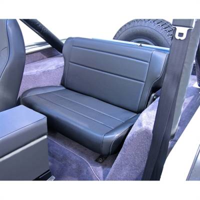 Rugged Ridge - Fold & Tumble Rear Seat, Rugged Ridge, Black, 76-95 Jeep CJ YJ Wrangler   -13462.01