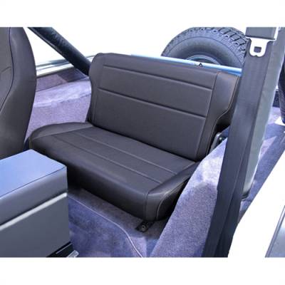 Rugged Ridge - Fold & Tumble Rear Seat, Rugged Ridge, Black Denim, 76-95 Jeep CJ YJ Wrangler   -13462.15