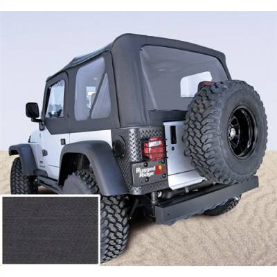 Rugged Ridge - Soft Top, Rugged Ridge, Factory Replacement With Door Skins, 97-02 TJ Wrangler, Den Black    -13703.15