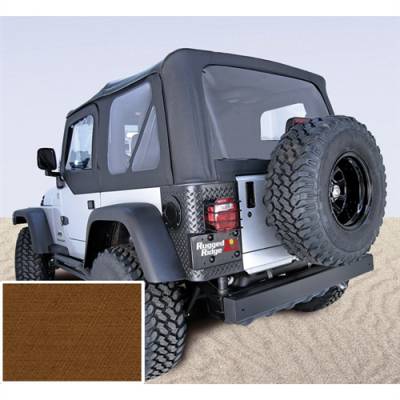 Rugged Ridge - Soft Top, Rugged Ridge, Factory Replacement With Door Skins, 97-02 TJ Wrangler, Dark Tan    -13703.33