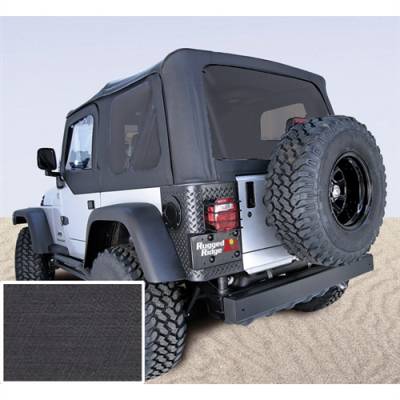 Rugged Ridge - Soft Top, Rugged Ridge, Factory Replacement With Door Skins, Tinted Windows, 97-02 TJ Wrangler, Black Den    -13704.15