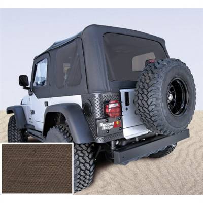 Rugged Ridge - Soft Top, Rugged Ridge, Factory Replacement No Door Skins, Tinted Windows, 03-06 TJ Wrangler, Diamond Khaki   -13710.36