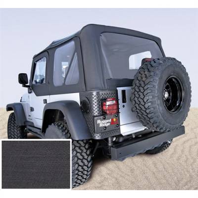 Rugged Ridge - Xhd Replacement Soft Top With Door Skins, 97-02 TJ Wrangler, Den Black, 30 Mil Glass     -13723.15
