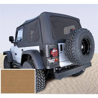 Rugged Ridge - Xhd Replacement Soft Top No Door Skins, Tinted Windows, 97-02 TJ Wrangler, Spice, 30 Mil Glass     -13726.37