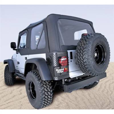 Rugged Ridge - Xhd Replacement Soft Top With Door Skins, 03-06 TJ Wrangler, Diamond Black, 30 Mil Glass     -13727.35