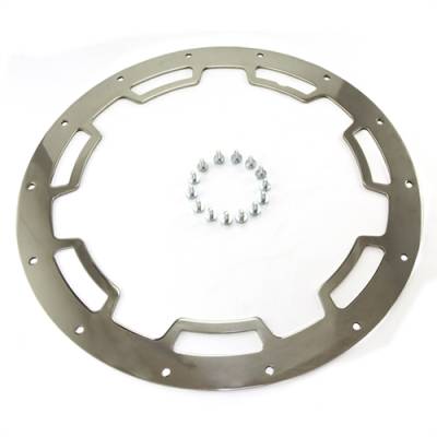 Rugged Ridge - Rim Protector, Rugged Ridge, Polished Stainless Steel For 17X9 Wheel, Jeep Wrangler JK 07-15; Fits Rugged Ridge JK Wheels Only    -15250.01