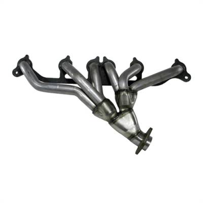 Rugged Ridge - Header Assembly, 1991-1998 4.0L YJ TJ Wrangler / XJ Cherokee Includes Manifold Gaskets,  409 Stainless   -17650.01
