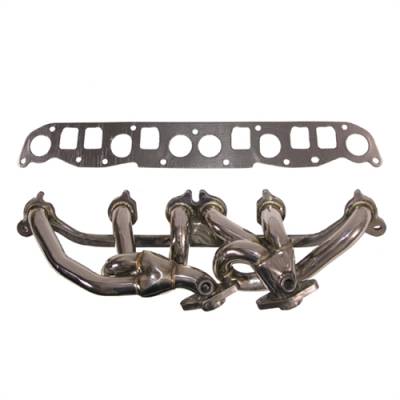 Rugged Ridge - Header Assembly, 2000-2006 4.0L TJ Wrangler, Includes Manifold Gaskets, Polished Stainless   -17650.52