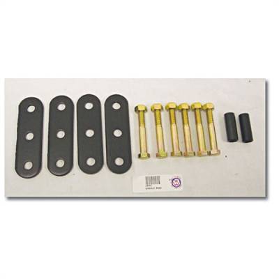 Rugged Ridge - 1" Lift Heavy Duty Shackle Pair, 55-75 CJ Front/Rear, Non-Greasable Without Bushings