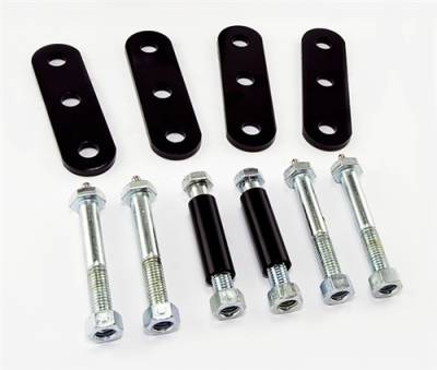 Rugged Ridge - 1" Lift Heavy Duty Shackle Pair, 76-86 Jeep CJ Front, Greasable Without Bushings 18265.06