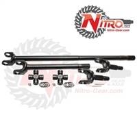 Nitro Gear & Axle - Nitro 4340 Chromoly Front Axle Kit (Disco Req. Seal Kit) Dana 30, Jeep Cherokee XJ, Wrangler YJ TJ Grand Cherokee ZJ, Comanchee MJ, 27 Spl, with Nitro Excalibur joints