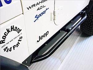 Rock Hard 4x4 - ROCK HARD 4X4™ Jeep Wrangler TJ Rocker Guards (Unpainted w/side tubing)   