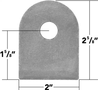 TRAIL-GEAR | ALL-PRO | LOW RANGE OFFROAD - TRAIL-GEAR Weld On Flat Tab 9/16" Hole (sets of 10)