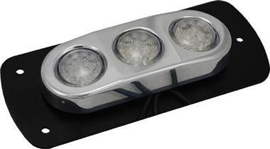 VISION X Lighting - Vision X FLAT MOUNT 3 LIGHT LED BILLET POD - AVAILABLE IN AMBER, BLUE, GREEN, RED OR WHITE     -HIL-DLF3