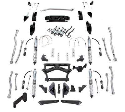 Rubicon Express - Rubicon Express Extreme-Duty 4-Link Long Arm Coilover Kit with Airbumps, for 07-16 Jeep Wrangler JK