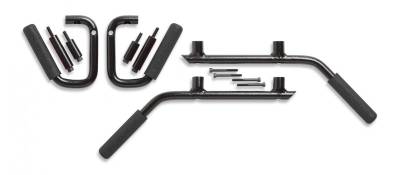 GraBars - Front & Rear GraBars for Jeep Wrangler JK 4-door 07-16 (HARD MOUNT SOLID GRAB HANDLES)  -1005