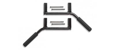 GraBars - Rear GraBars For 07-16 Jeep Wrangler JK 2 DOOR - (HARD MOUNT SOLID GRAB HANDLES)  -GB-1002