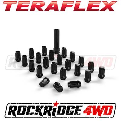 TeraFlex - Teraflex Spline Drive Lug Nut Kit 1/2"x20 Black - 23 pcs - 1051816