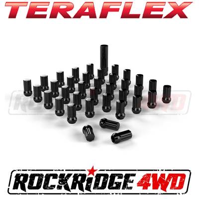 TeraFlex - Teraflex Spline Drive Lug Nut Kit 9/16"x18 Black - 36 pcs - 1051916