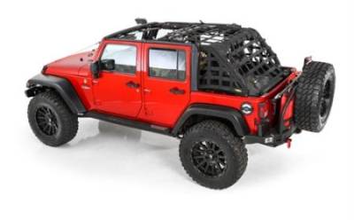 Smittybilt - Smittybilt Cres2 Cargo Restraint System 07-18 Wrangler JK 4 Door Black 2 Inch Webbing - S/B581135