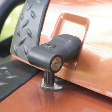 Smittybilt - Locking Hood Catch Kit 97-06 Wrangler TJ Black Smittybilt