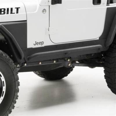 Smittybilt - XRC Rock Sliders W/Step 87-95 Wrangler YJ Black Textured Smittybilt