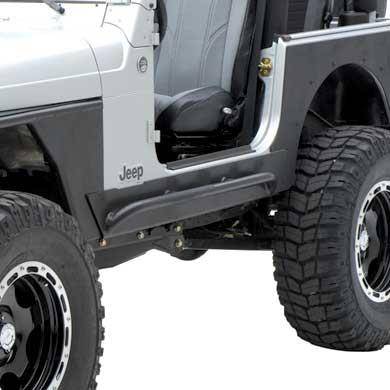 Smittybilt - XRC Rock Sliders W/Step 76-86 CJ7 Black Textured Smittybilt