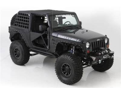 Smittybilt - XRC Rock Sliders 07-Pres Wrangler JK 2DR No Step Black Textured Smittybilt