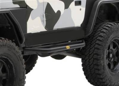 Smittybilt - SRC Side Armor Rocker Guards 04-06 Umlimited LJ Steel Powder Coat Smittybilt