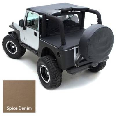 Smittybilt - Tonneau Cover For OEM Soft Top W/Channel Mount 92-95 Wrangler YJ Denim Spice Smittybilt