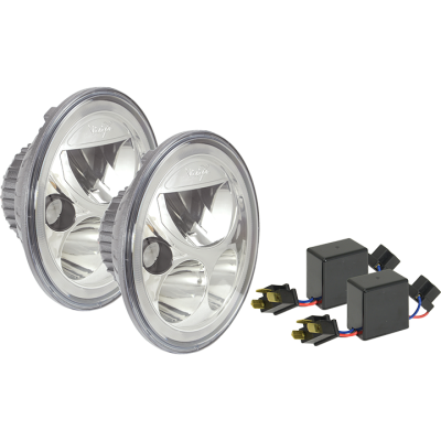 VISION X Lighting - VISION X VORTEX 7" ROUND SEALED LED HEADLIGHTS FOR JEEP **CHROME** DOT APPROVED - XIL-7RDKITJKCB