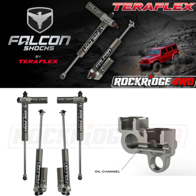 Falcon Shocks - Teraflex JK 4-Door Falcon Series 3.1 Piggyback 3"-4.5" Lift Front & Rear Shock Absorber Kit - 03-01-31-400-253