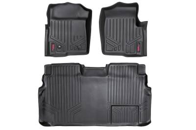 Rough Country - ROUGH COUNTRY FLOOR MATS FR & RR | 1 RET HOOK | FORD F-150 2WD/4WD (2009-2012)
