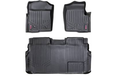 Rough Country - ROUGH COUNTRY FLOOR MATS FR & RR | 2 RET HOOK | FORD F-150 2WD/4WD (2011-2014)